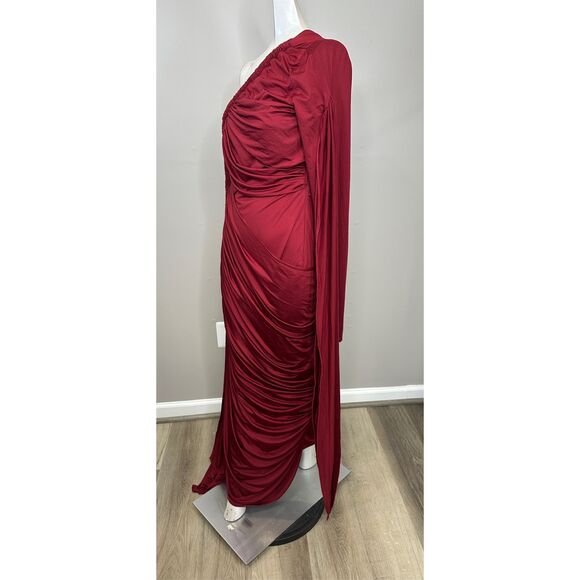 ANDREA IYAMAH TURI DRESS BURGUNDY SIZE XL $370 - Picture 6 of 12